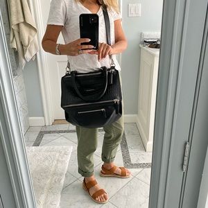 Givenchy black faux crocodile-medium satchel